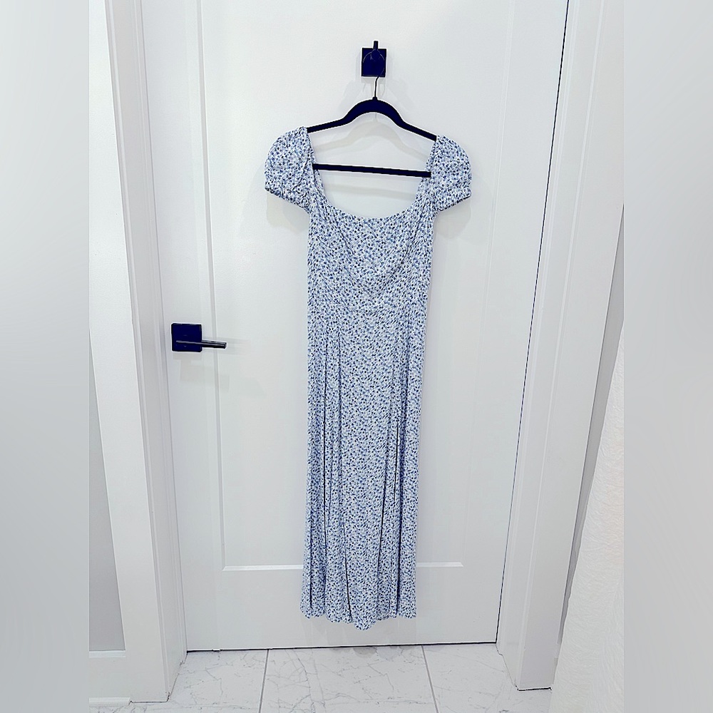 Reformation blue and white floral dress, size 4